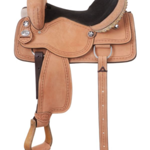 10_ to 17_ King Series Cowboy Roughout Saddle with Barbwire Tooling 181
