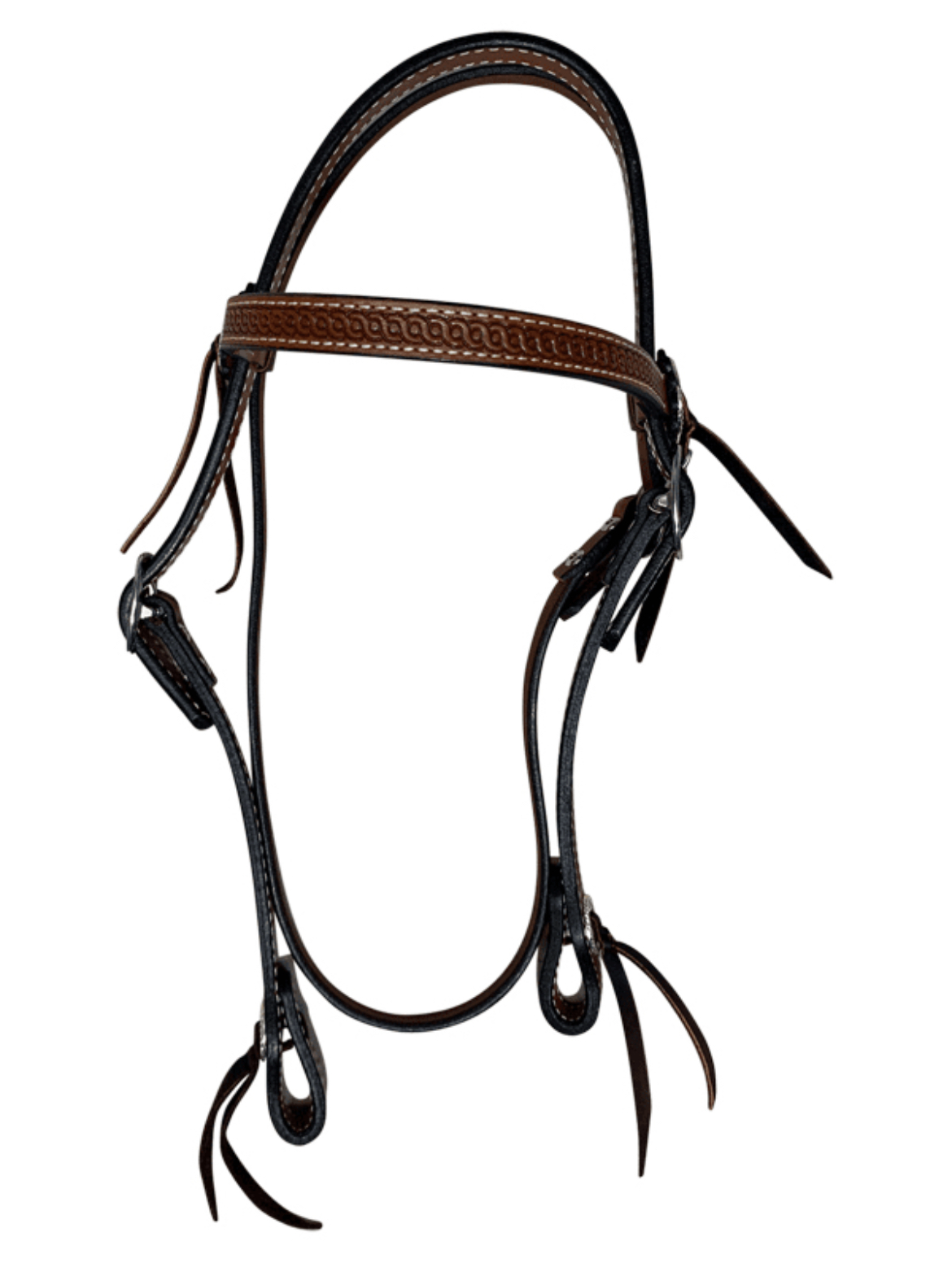 Circle Y 3/4" Border Tooled Browband Headstall 0100-43 ZDS