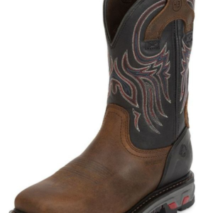 Men's Justin Commander-X5™ Tanker Black Steel Toe Work Boots WK2104