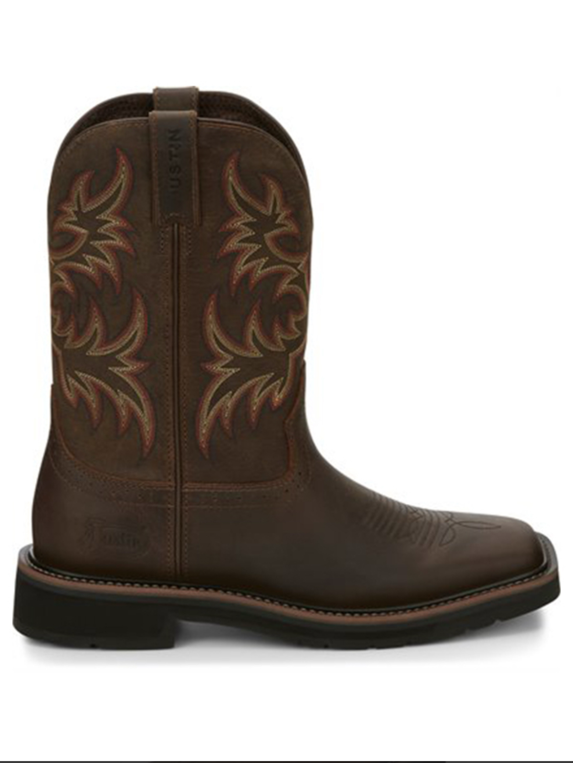 Men's Justin Driller Dark Brown Boots SE4681 - Image 5