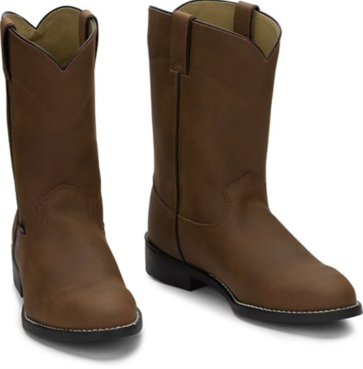 Mens Justin Temple Brown Farm & Ranch Boots JB3001 - Image 6