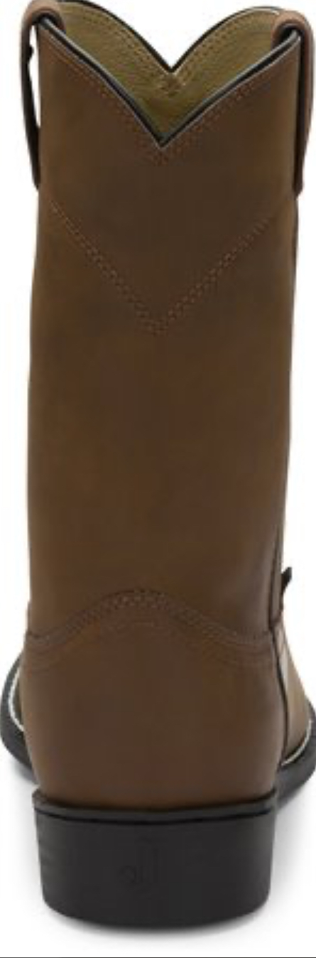 Mens Justin Temple Brown Farm & Ranch Boots JB3001 - Image 9
