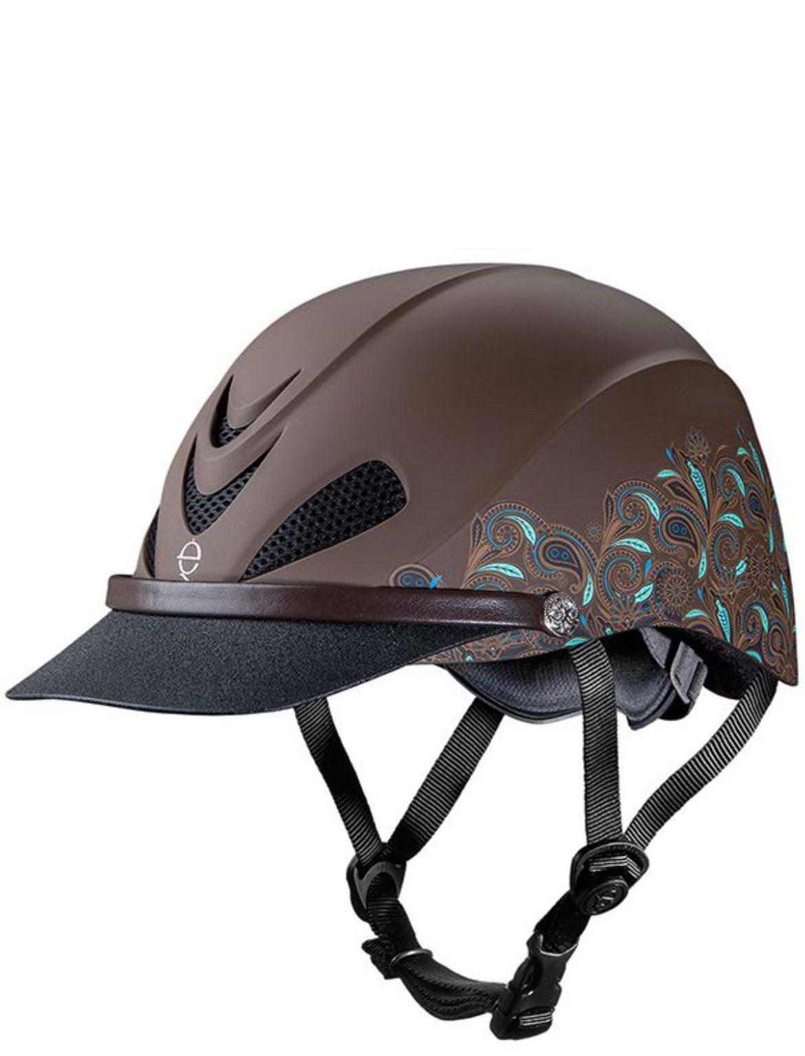 Troxel Dakota Turquoise Paisley All-Trails Helmet 04-318