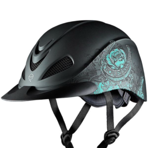 Troxel Rebel Turquoise Rose Western Helmet 04-275