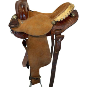 13.5Inch Used Billy Cook Greenville Barrel Saddle Medium Tree 2062