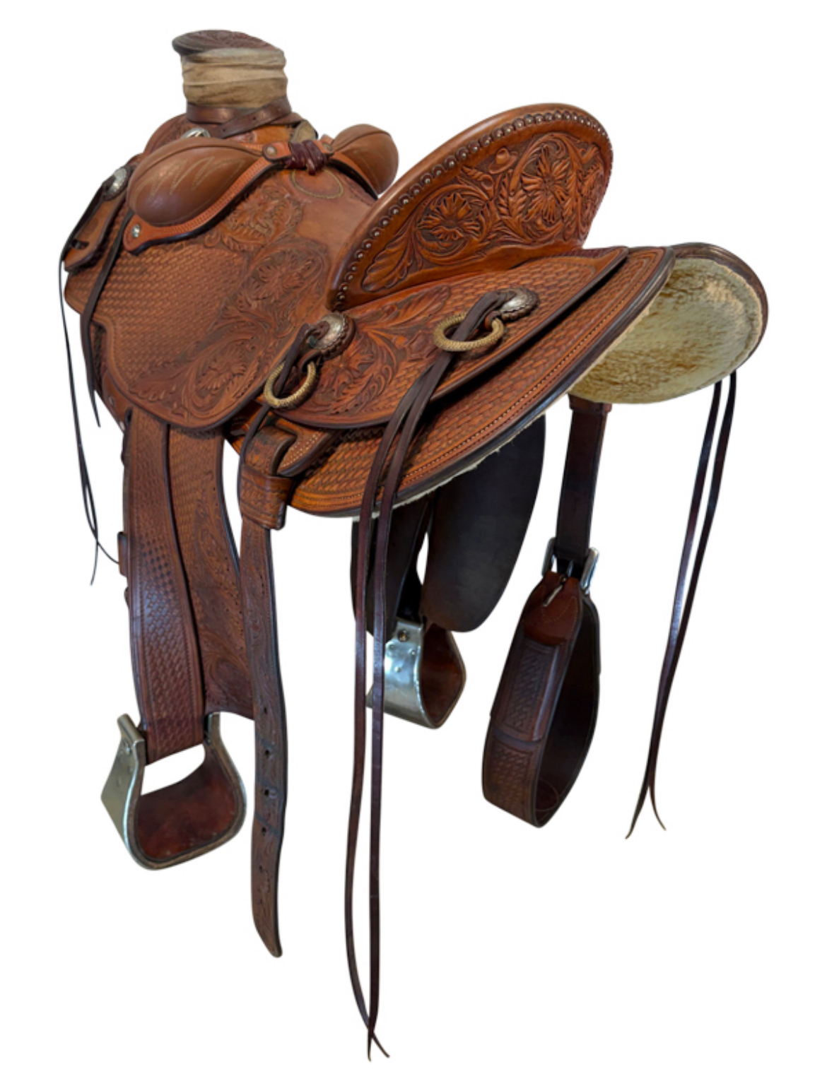 14.5Inch Used C Schwarz Saddler Ranch Saddle - Image 2