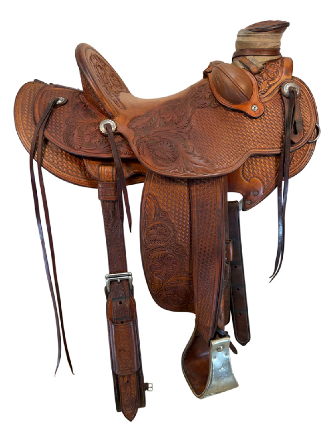 14.5Inch Used C Schwarz Saddler Ranch Saddle - Image 3