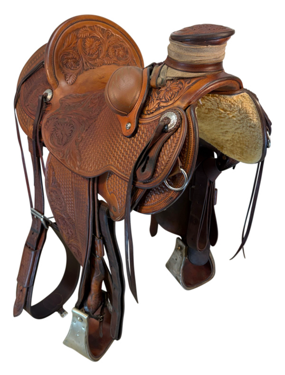 14.5Inch Used C Schwarz Saddler Ranch Saddle - Image 4
