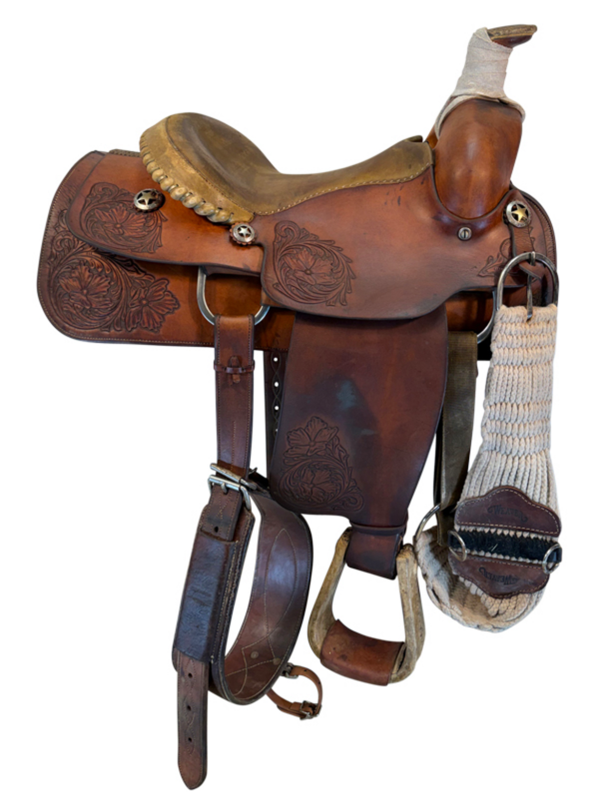 14.5Inch Used Clint Gibson Roping Saddle Medium Tree - Image 4