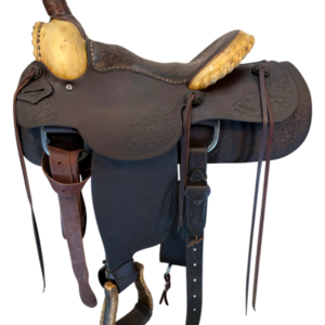 15 Inch Used Bob Mars Roping Saddle Wide 3447