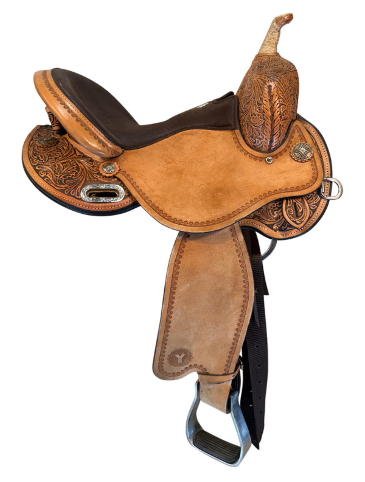 15 Inch Used Circle Y Kelly Kaminski Swift Barrel Saddle Medium Flex Tree 1522 - Image 3