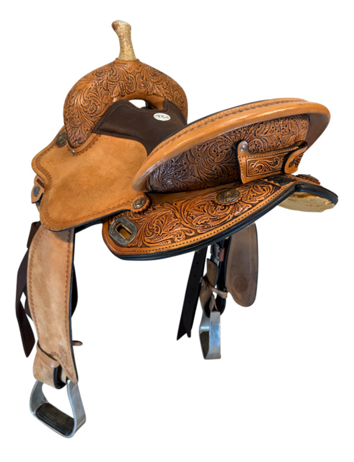15 Inch Used Circle Y Kelly Kaminski Swift Barrel Saddle Medium Flex Tree 1522 - Image 4