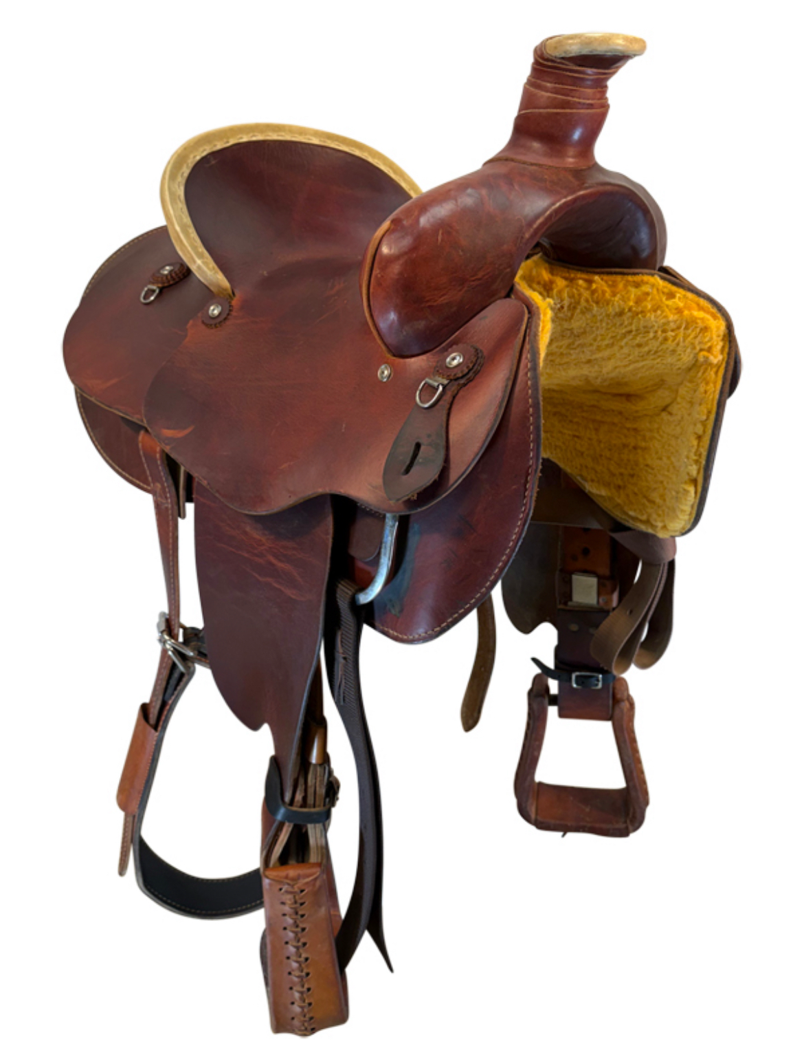 15 Inch Used Dakota Working Ranch Saddle Wide Tree 557 - Image 4