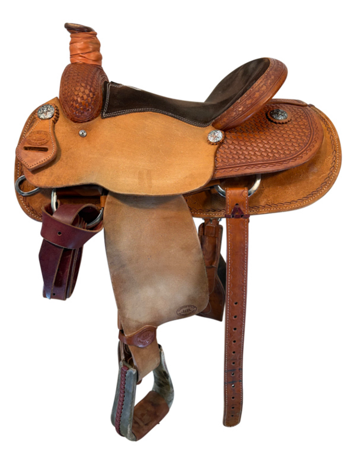 15 Inch Used HR Hud Roberts Roping Saddle Medium Tree