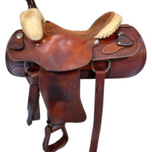 15.5Inch Used Billy Cook Roping Saddle 2024 Wide Tree