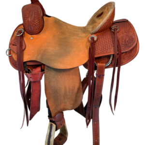 15.5Inch Used HR Saddlery Ranch Saddle Wide Tree