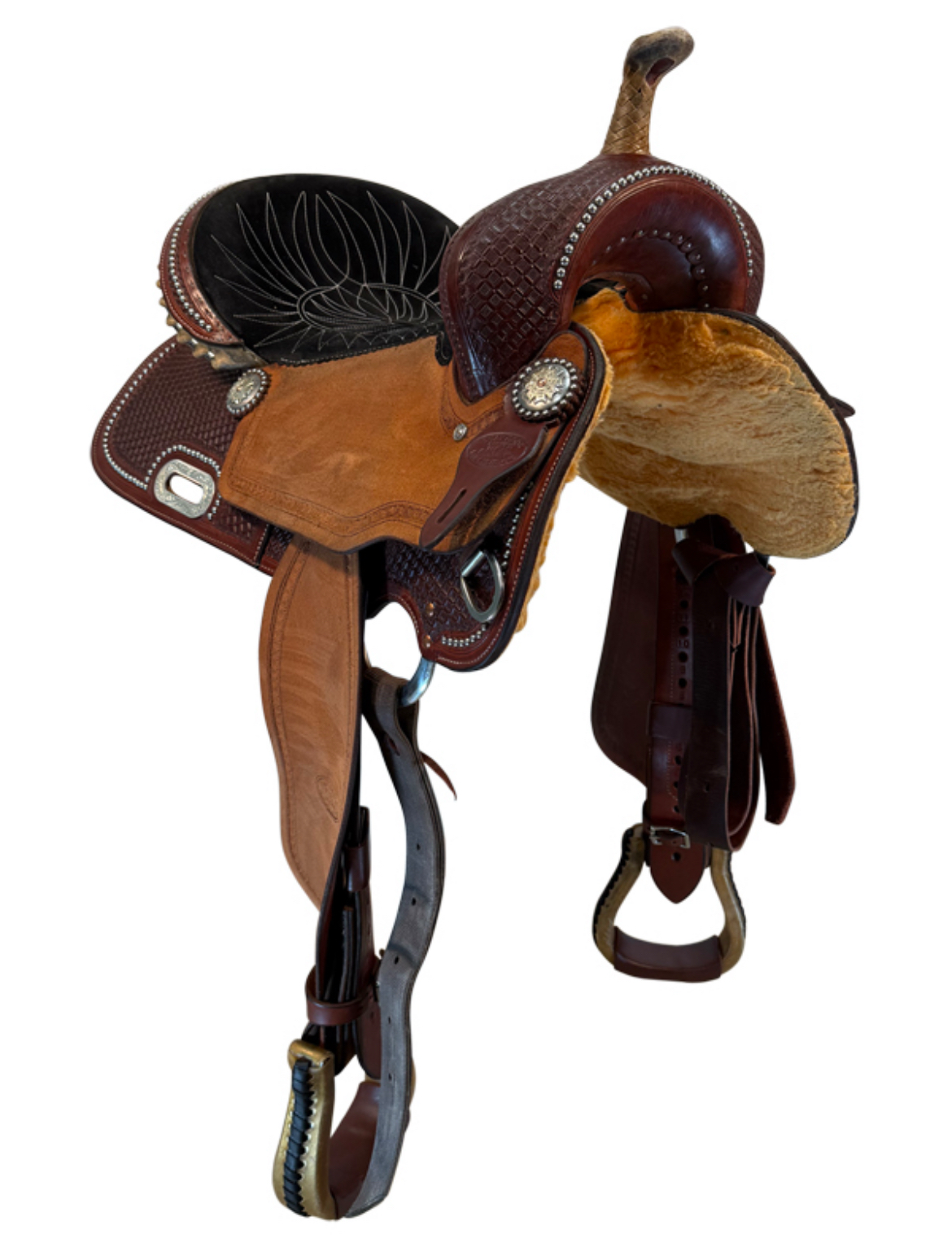 16 Inch Used Billy Cook Barrel Saddle Wide Tree 1530 - Image 2