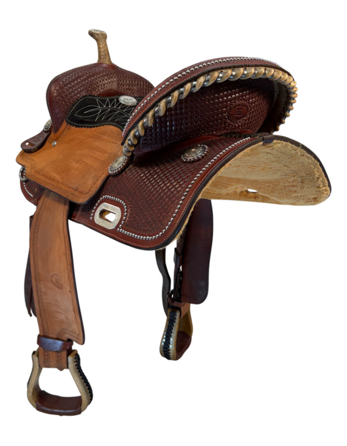 16 Inch Used Billy Cook Barrel Saddle Wide Tree 1530 - Image 3