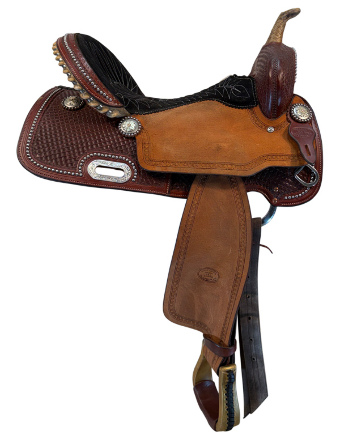 16 Inch Used Billy Cook Barrel Saddle Wide Tree 1530 - Image 4