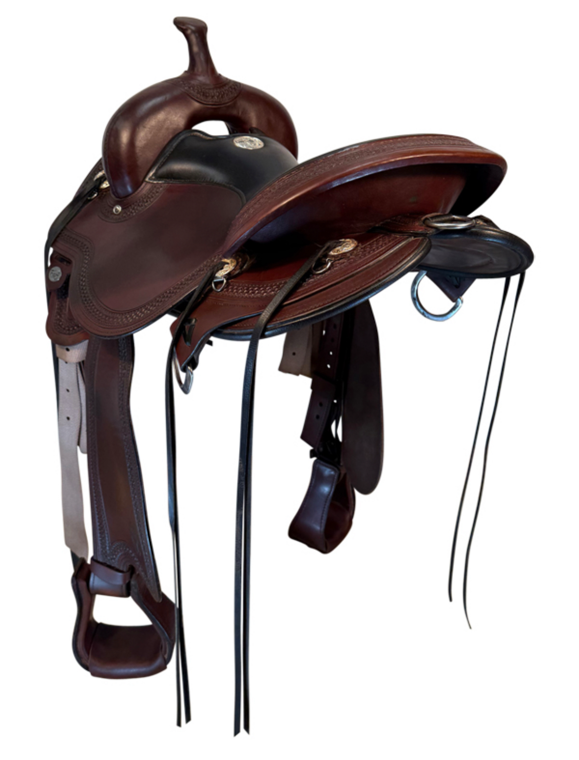 16 Inch Used Circle Y Blue Ridge Trail Saddle Wide Flex Tree 1751 - Image 3