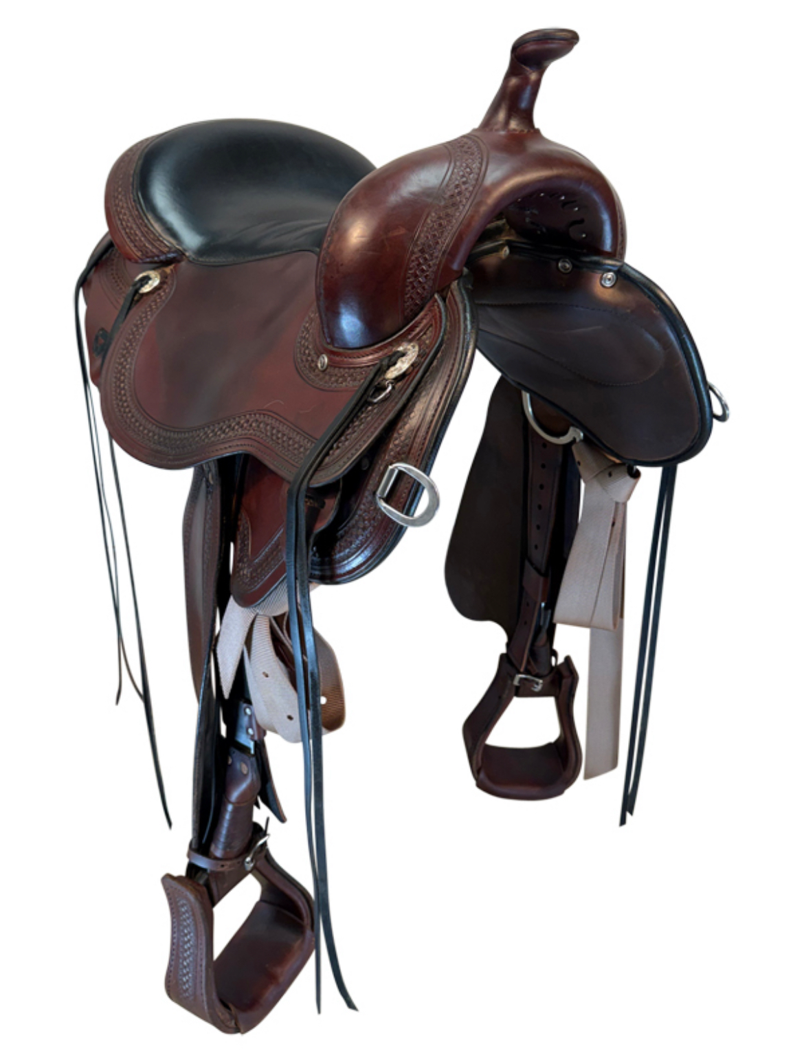 16 Inch Used Circle Y Blue Ridge Trail Saddle Wide Flex Tree 1751 - Image 4