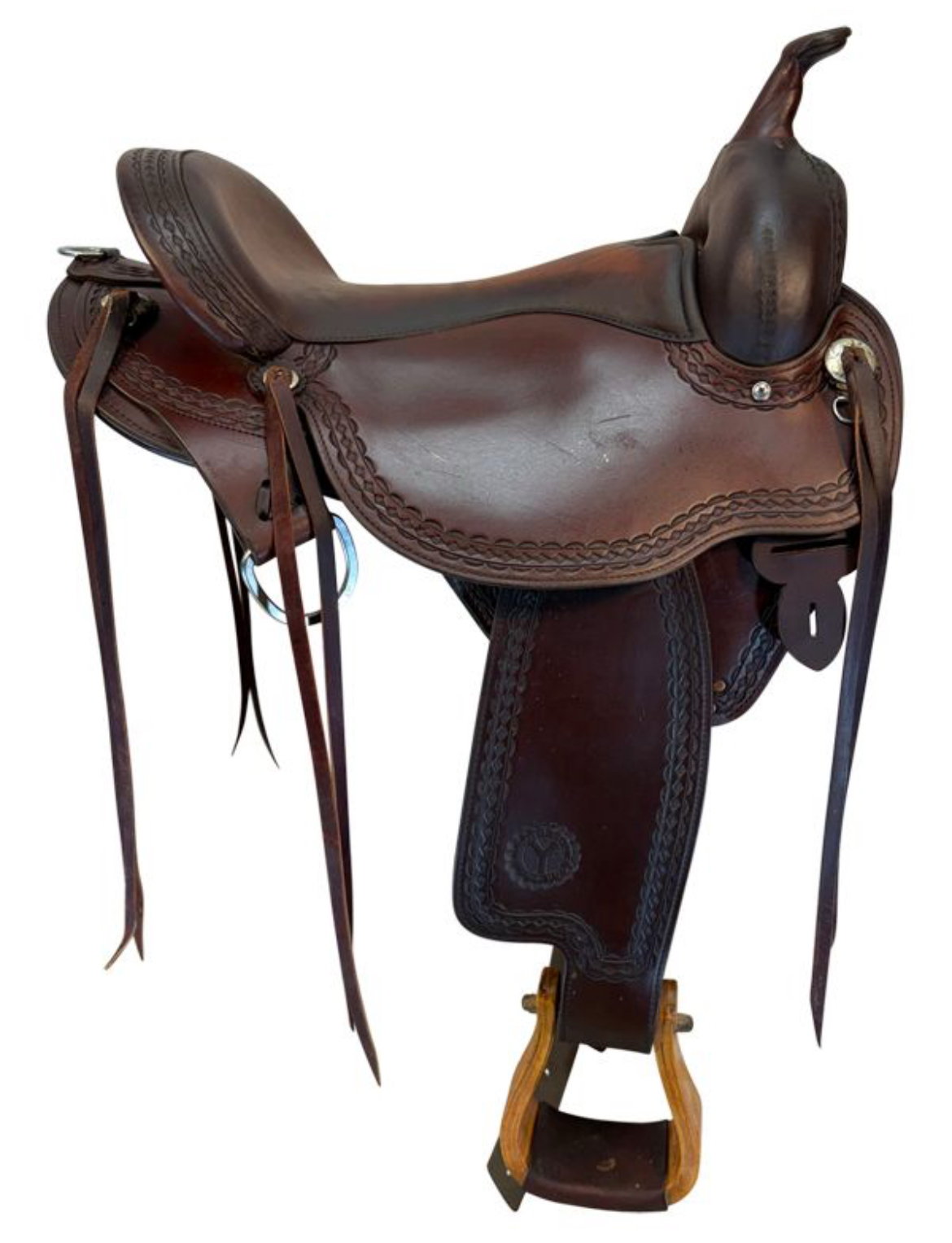 16 Inch Used Circle Y Flagstaff Trail Saddle Wide Flex Tree 1571 - Image 2