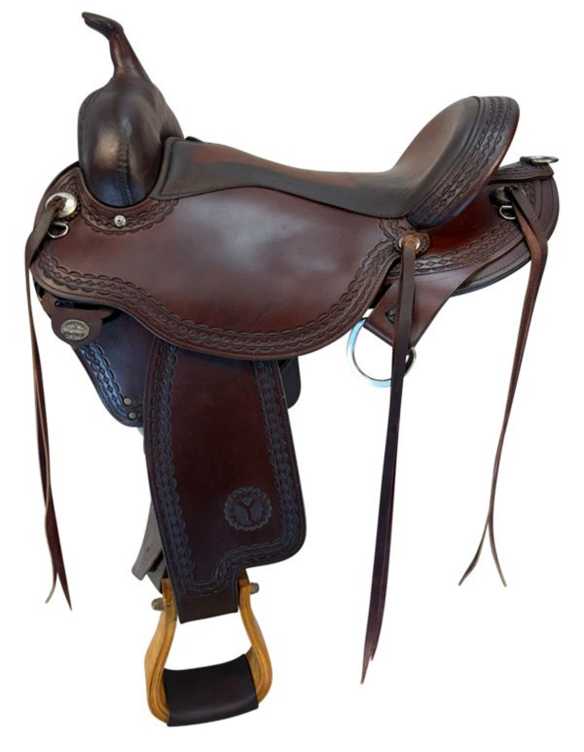 16 Inch Used Circle Y Flagstaff Trail Saddle Wide Flex Tree 1571