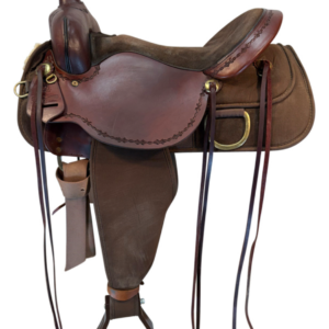 16 Inch Used Circle Y High Horse Driftwood Cordura Trail Saddle Medium Tree 6921