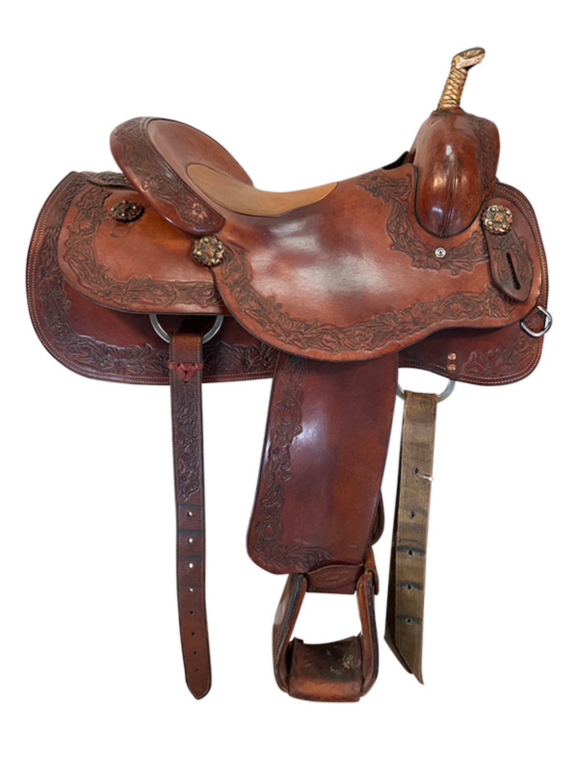 16 Inch Used Clint Mortenson Cutting Saddle Wide Tree - Image 4