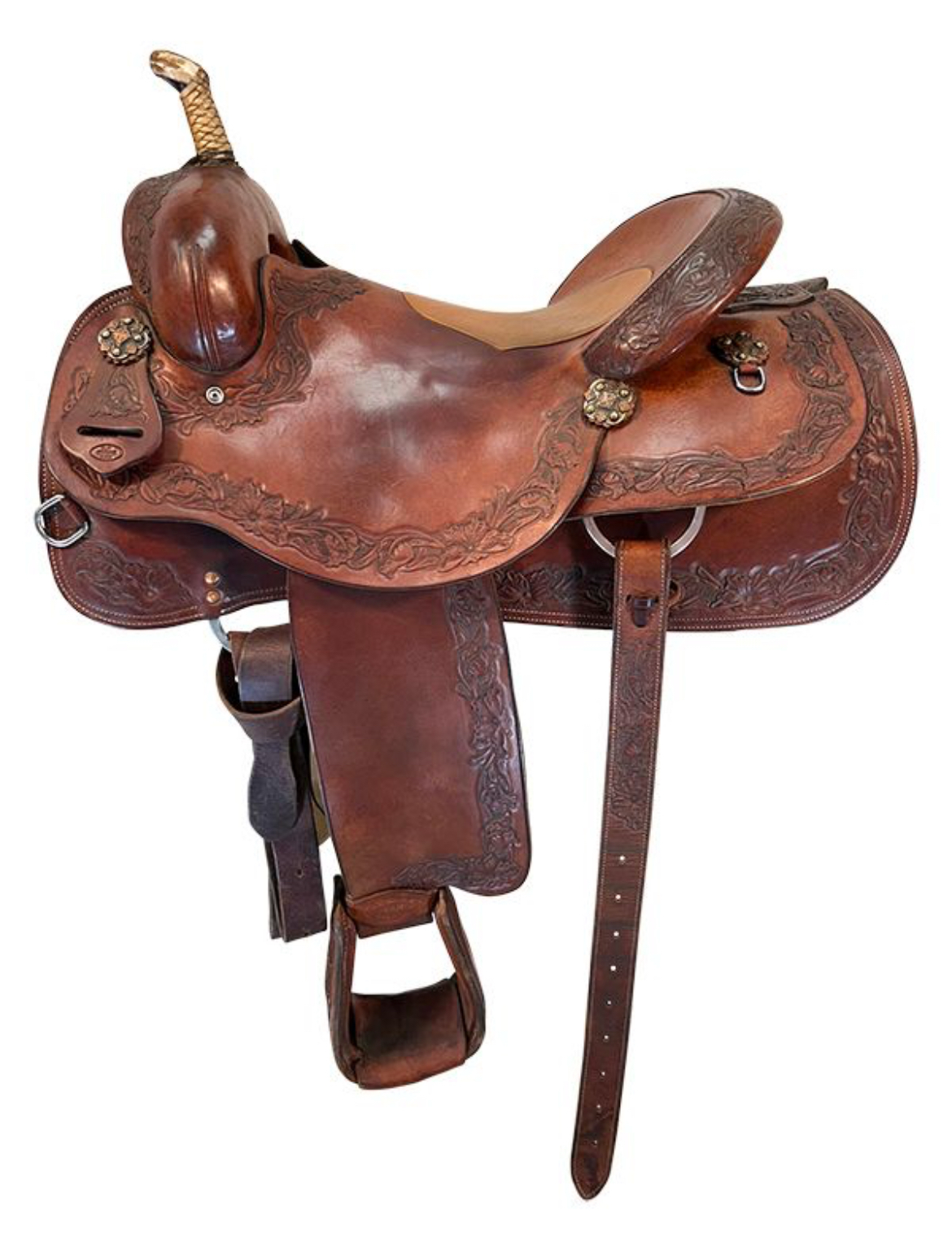 16 Inch Used Clint Mortenson Cutting Saddle Wide Tree