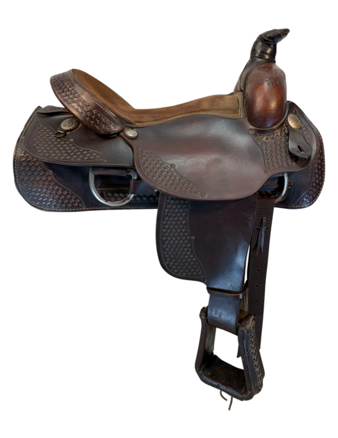 16 Inch Used Dakota Saddlery Roping Saddle Wide Tree - Image 2