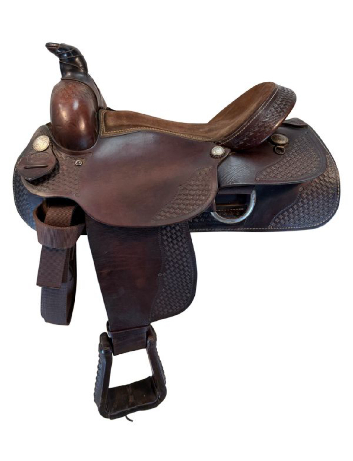 16 Inch Used Dakota Saddlery Roping Saddle Wide Tree