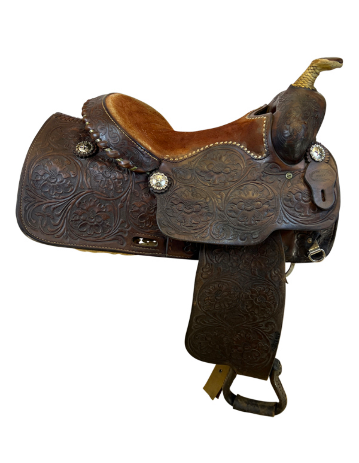 16 Inch Used Price McLaughlin All Around Saddle Wide Tree - Image 2