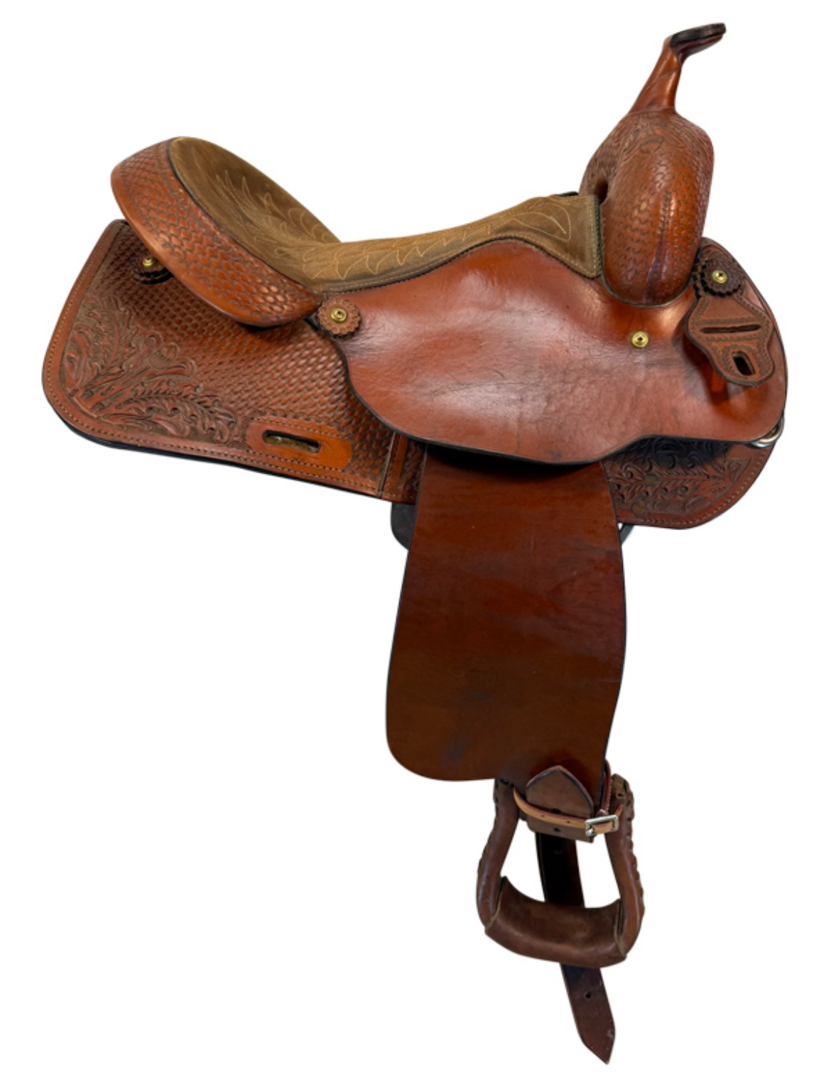 16 Inch Used Star of Texas Trail Saddle Medium Tree - Image 3