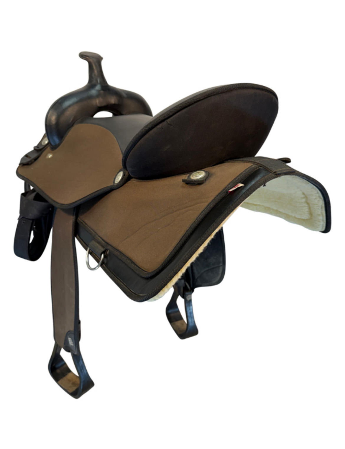 17 Inch Used Abetta Cordura Trail Saddle Wide Tree 20516 - Image 5