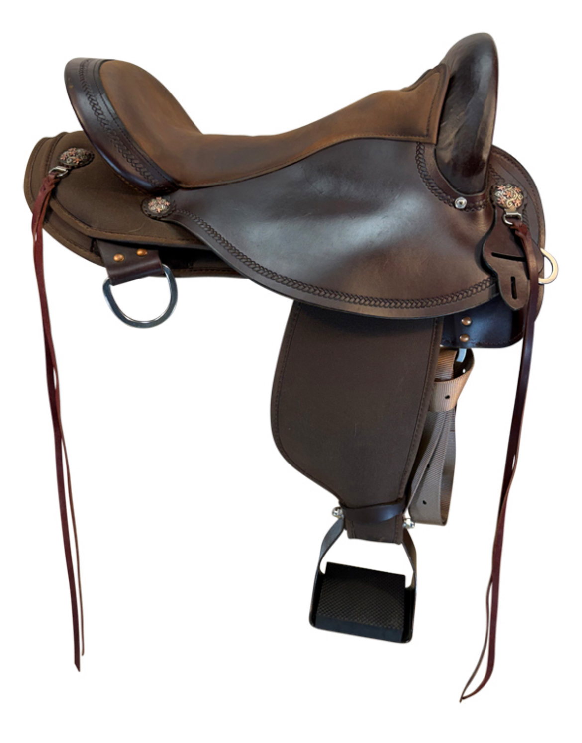 17 Inch Used Circle Y Cordura Endurance Saddle Wide Flex Tree JL03 - Image 2