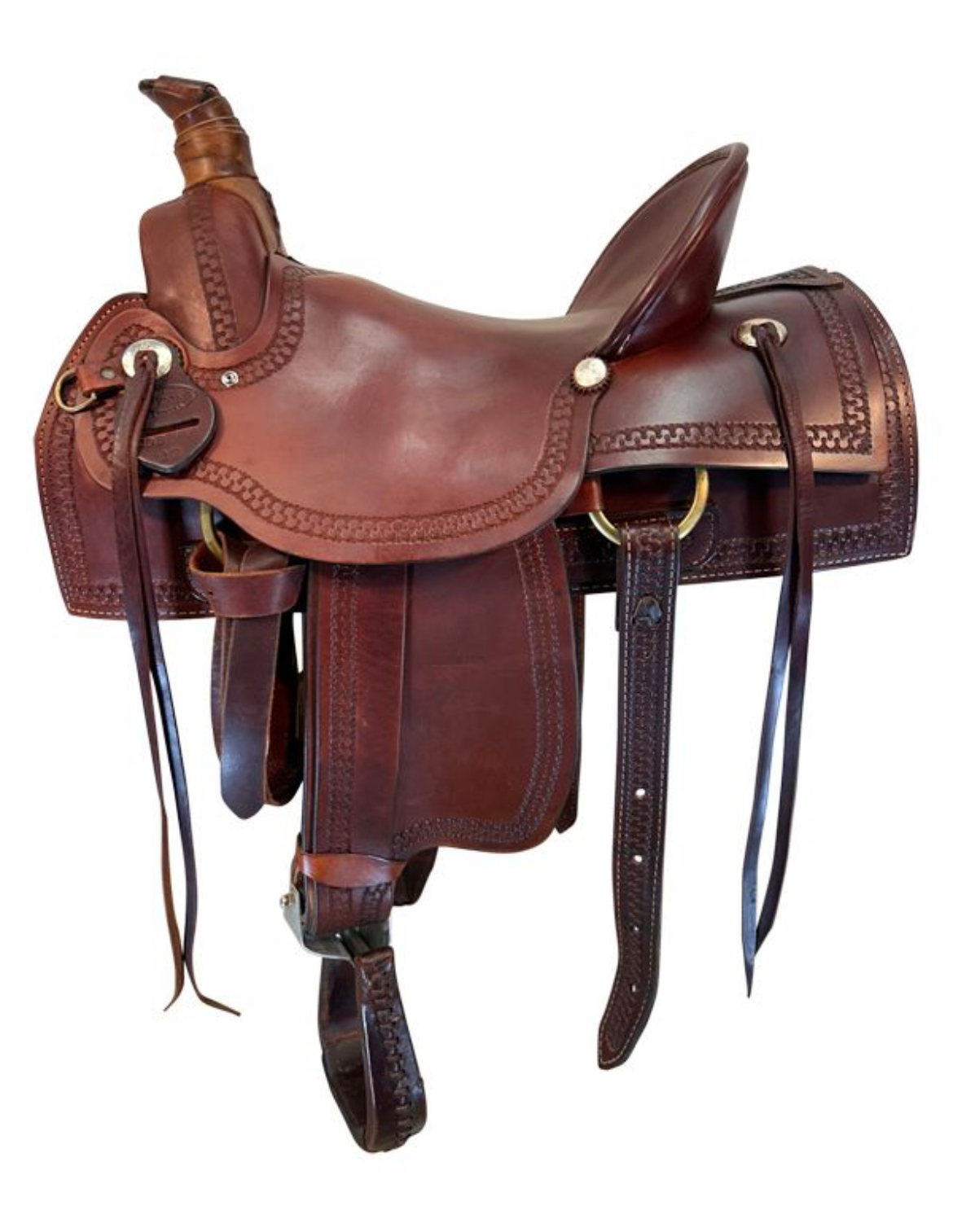 17 Inch Used Dakota Roping Saddle 205 Wide Tree