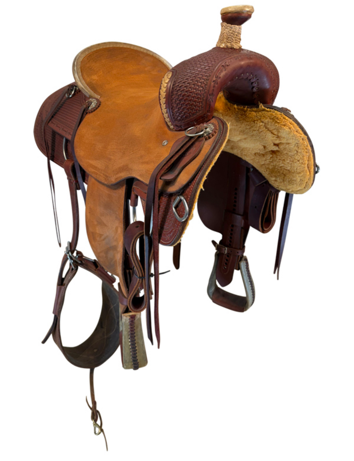 17 Inch Used HR Saddlery Ranch Saddle Medium Tree 723 - Image 5