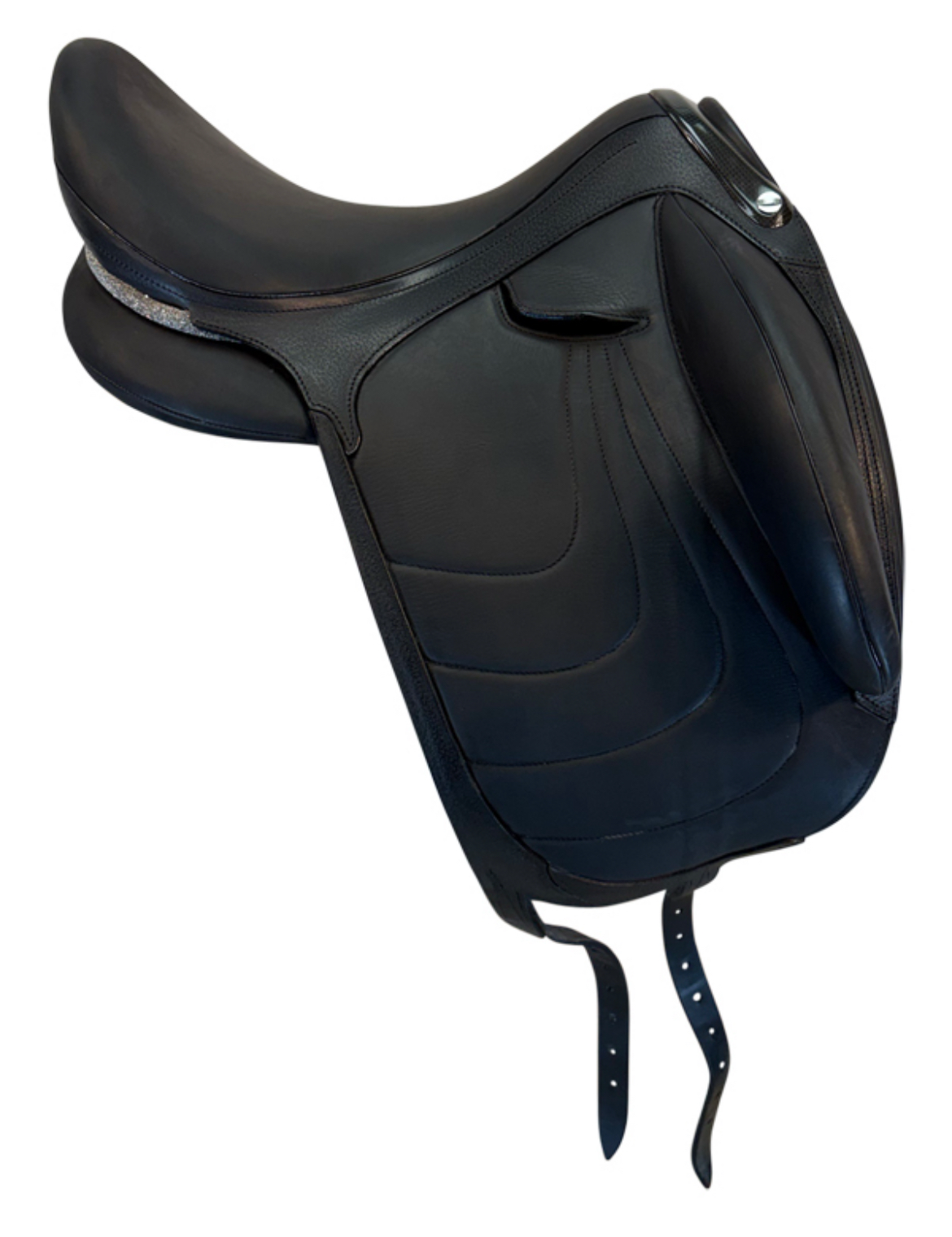 17.5Inch Used Devoucoux Dressage Saddle Medium Tree Mikala Harmonie - Image 4