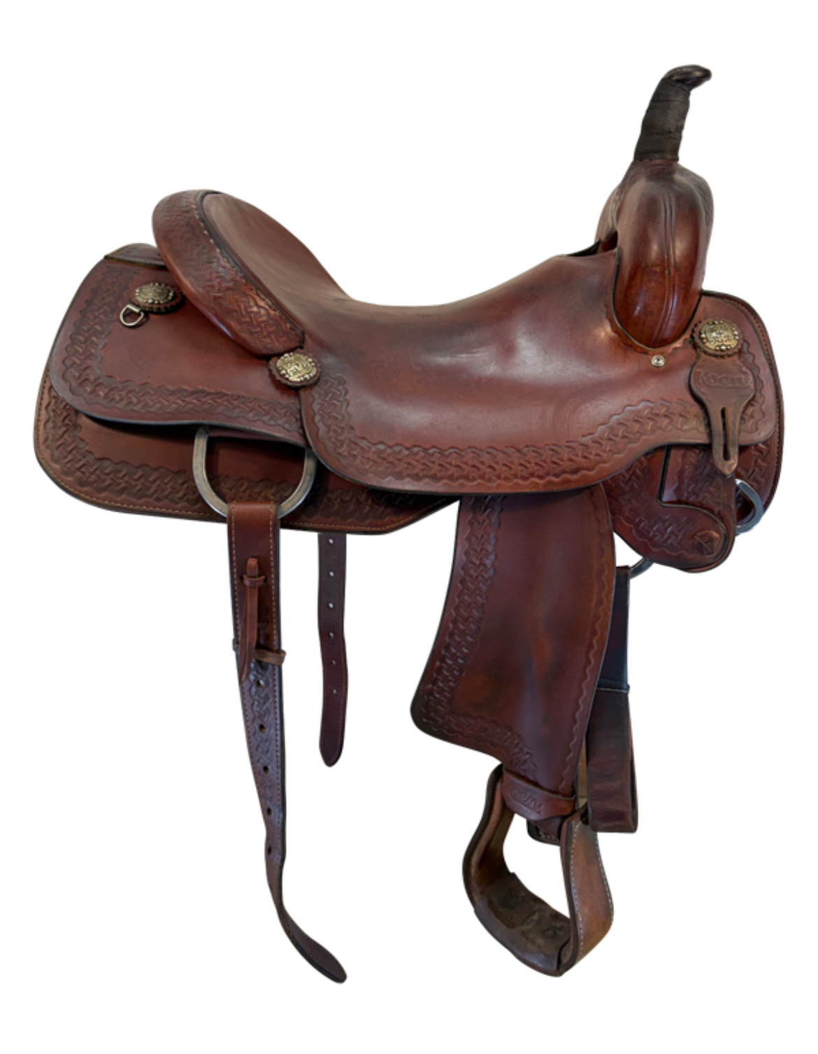 17.5Inch Used Koen Cutting Saddle Medium Tree - Image 2