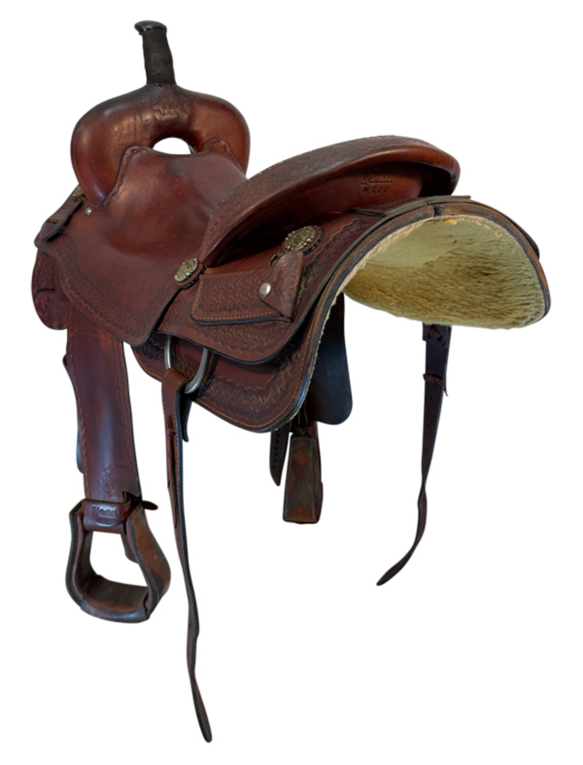 17.5Inch Used Koen Cutting Saddle Medium Tree - Image 3