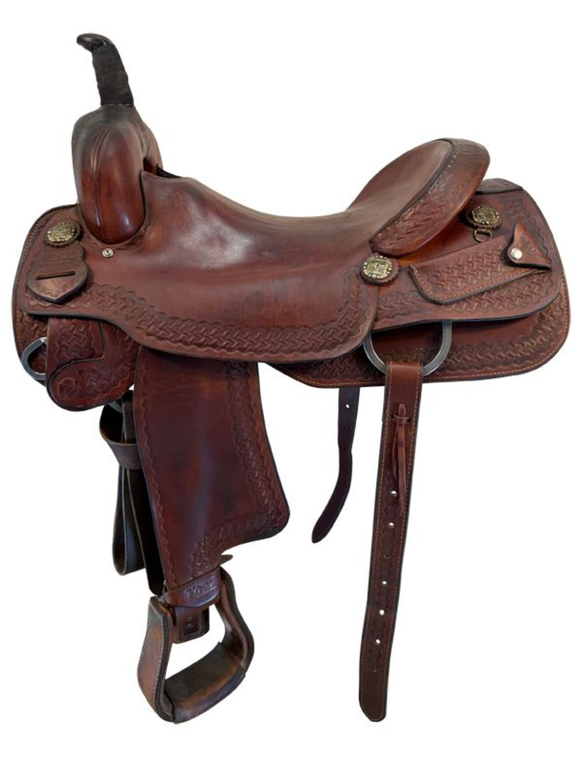 17.5Inch Used Koen Cutting Saddle Medium Tree