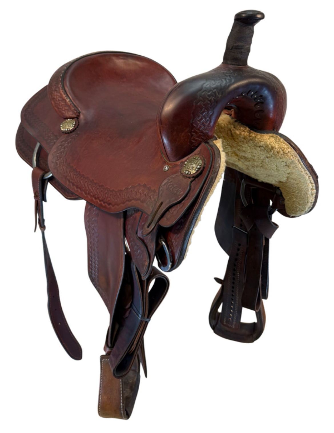 17.5Inch Used Koen Cutting Saddle Medium Tree - Image 5