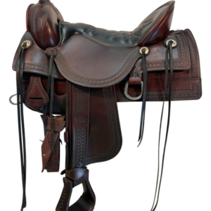 17.5Inch Used Tucker Old West Trail Saddle 277 Wide Tree