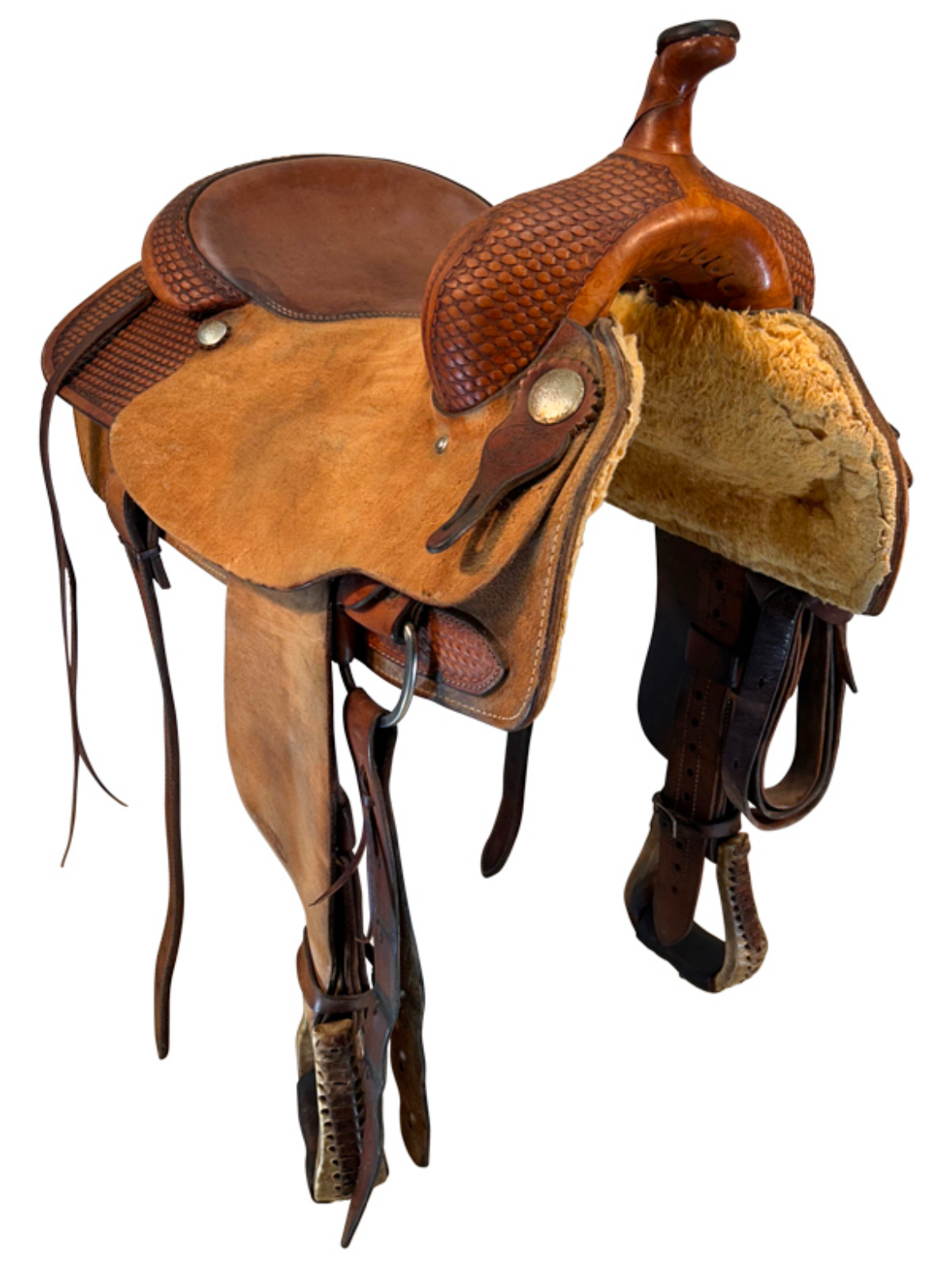 16 Inch Used Billy Cook Cutting Saddle 4042 Wide Tree - Image 3