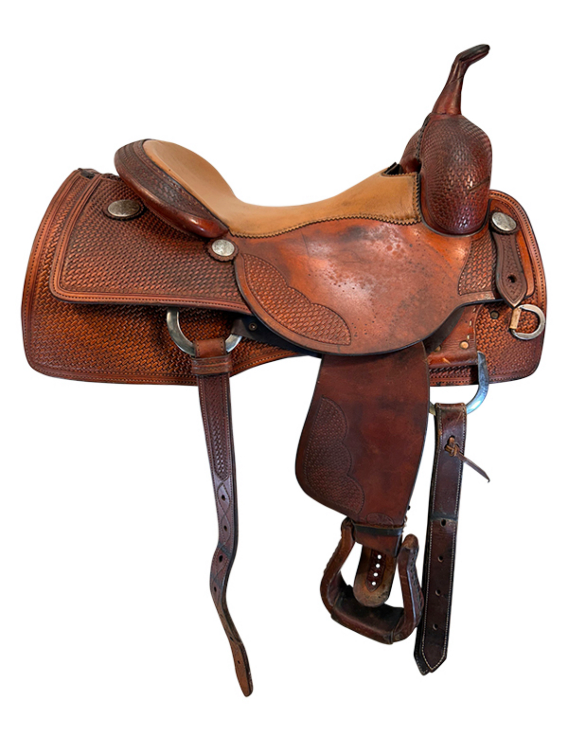 16.5Inch Used Bobs Custom Cutting Saddle - Image 2