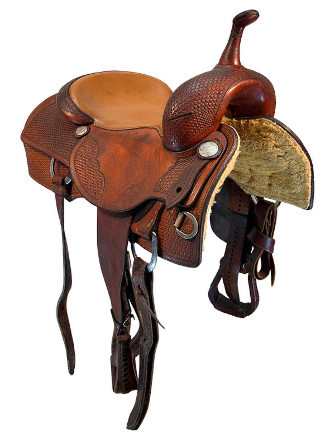 16.5Inch Used Bobs Custom Cutting Saddle - Image 3