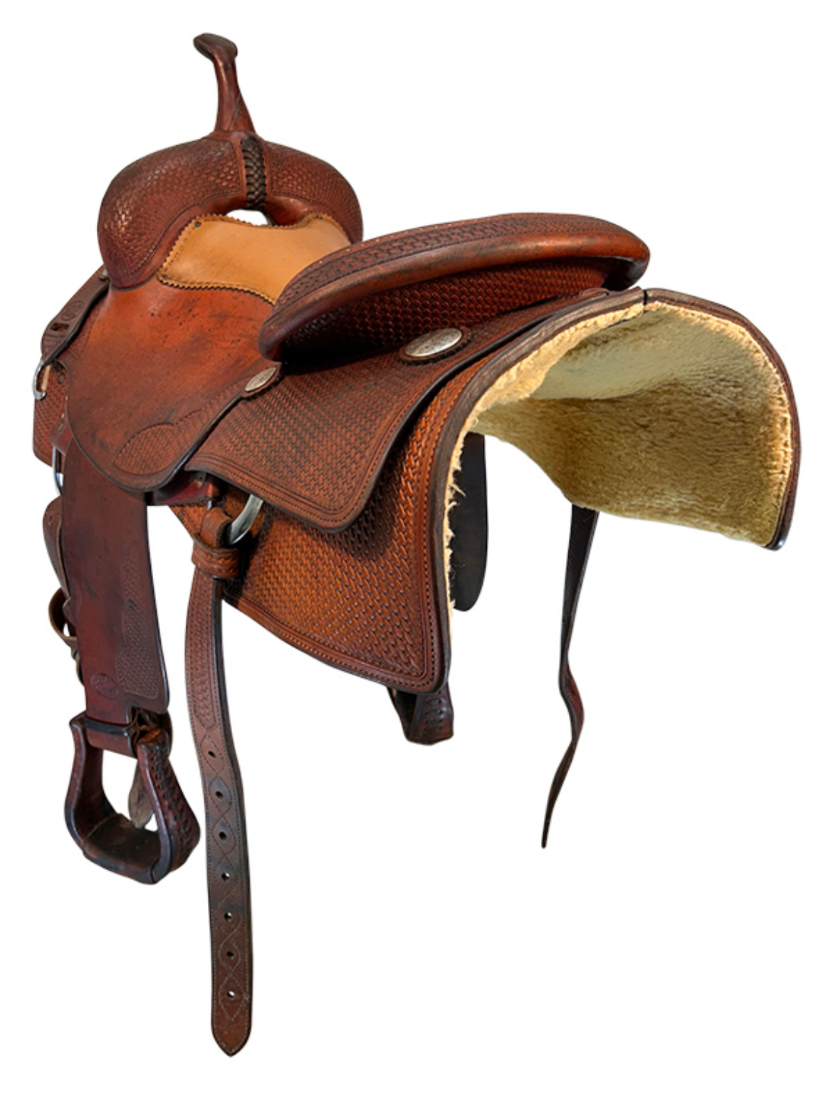16.5Inch Used Bobs Custom Cutting Saddle - Image 4