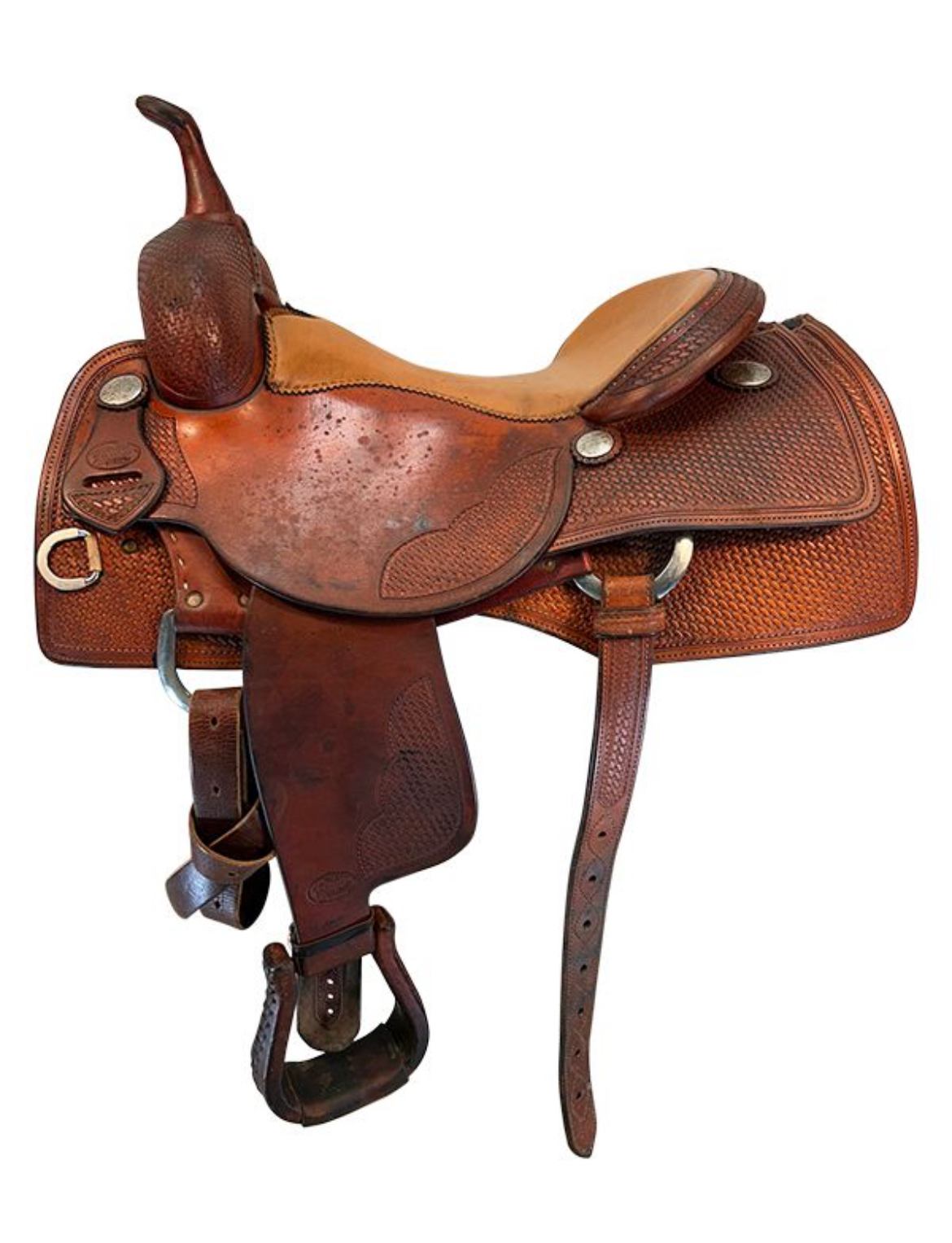 16.5Inch Used Bobs Custom Cutting Saddle