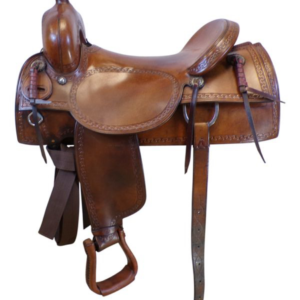 17 Inch Used Ricotti Saddle Co. Cutting Saddle Wide Tree